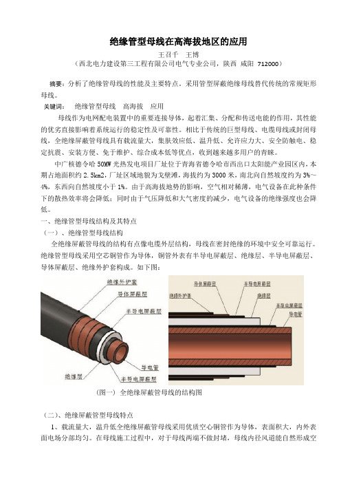 绝缘管型母线在高海拔地区的应用