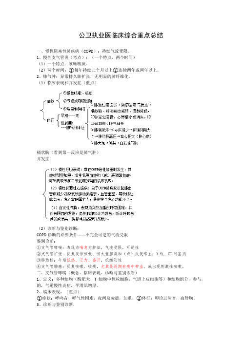 公卫执业医临床综合重点