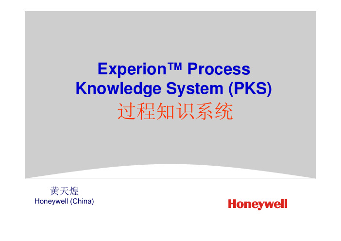 Honeywell过程知识系统 Experion Process Knowlege System(PKS) EPKS300介绍_部分1