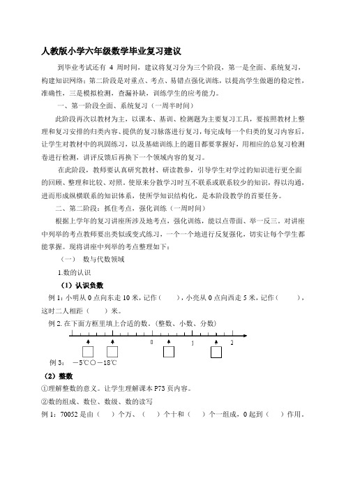 【2019年整理】小学六年级数学毕业复习建议