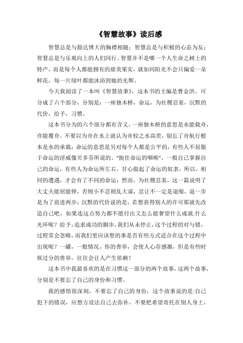 《智慧故事》读后感(1000字).docx