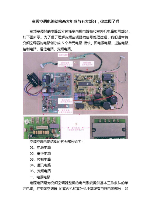 变频空调电路结构两大组成与五大部分，你掌握了吗