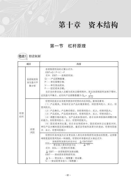 杠杆原理_2014年度注册会计师全国统一考试专用辅导教材（图解版）——财务成本管理_[共3页]