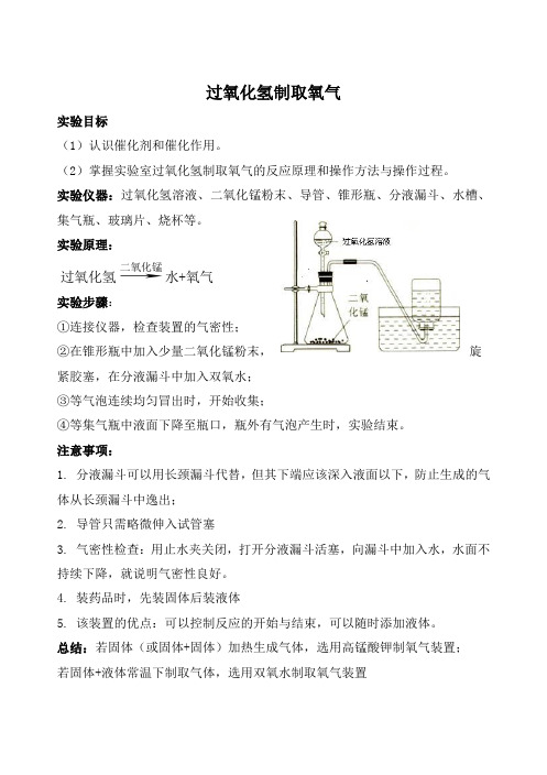 过氧化氢制取氧气