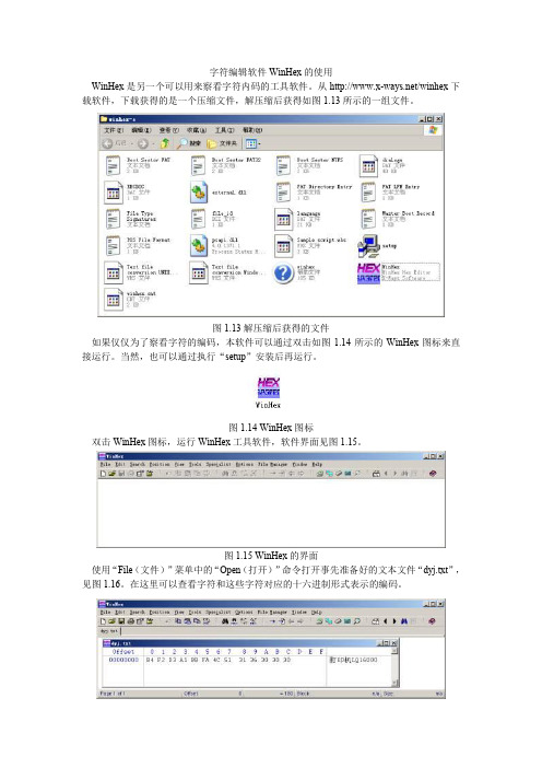 字符编辑软件WinHex的使用