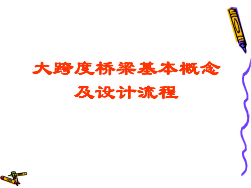 大跨度桥梁基本概念及设计流程PPT课件