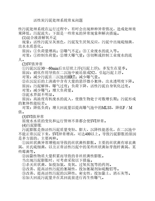 关于活性炭污水处理常见的基本问题