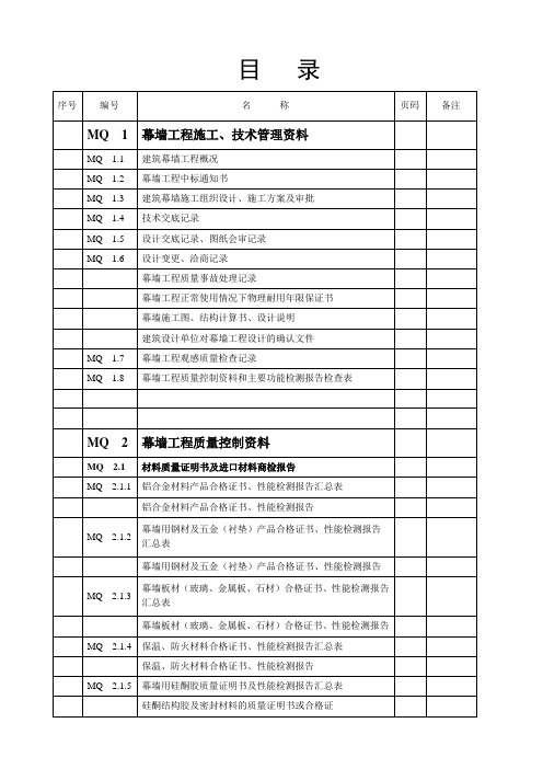 幕墙工程全套资料(范本)