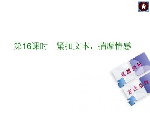 中考语文复习课件(2)现代文阅读【第16课时】紧扣文本,揣摩情感(18页)