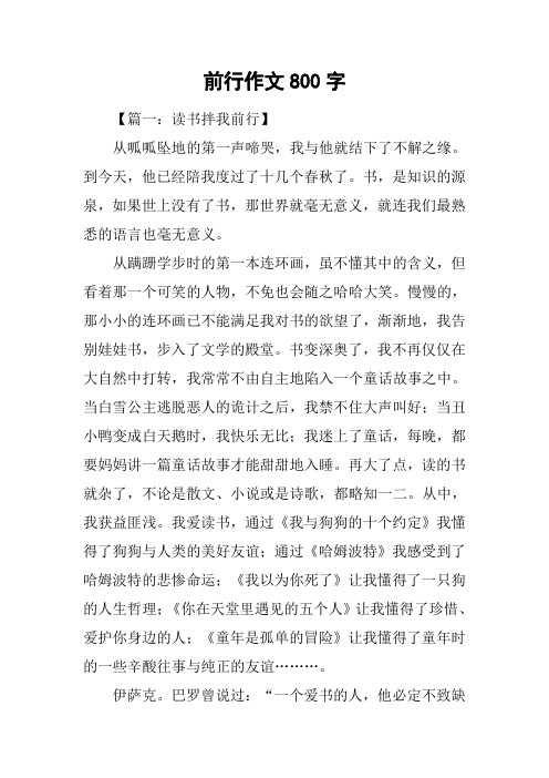 前行作文800字