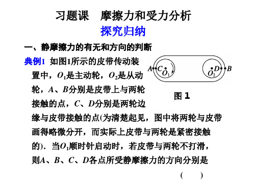 高一物理摩擦力和受力分析