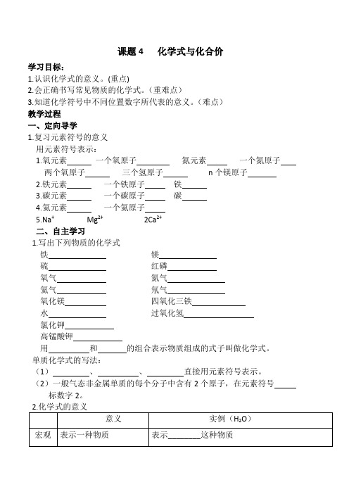 化学式与化合价