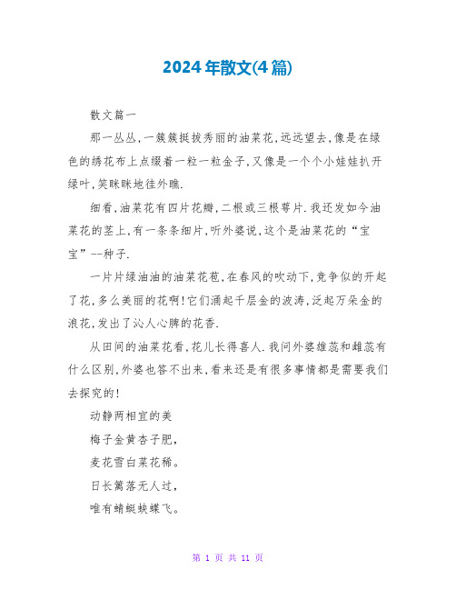 2024年散文(4篇)