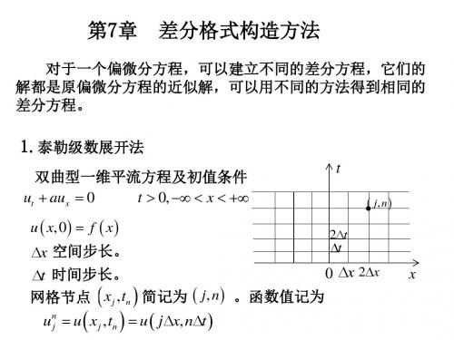 高等油藏物理   第7章-差分格式的构造概要