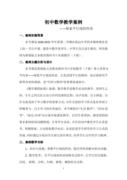 初中数学教师教育教学案例分析