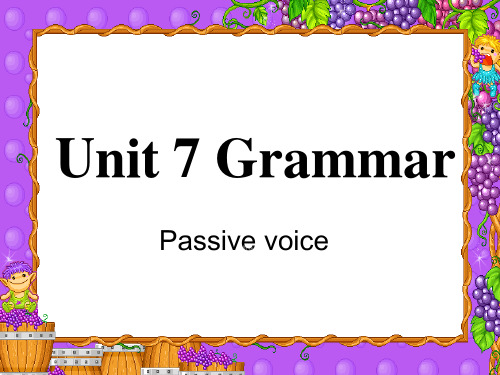 江苏省八年级英语牛津译林版下册单元课件：UNIT7 GRAMMAR 语法课件