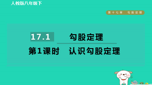 八年级数学下册第十七章勾股定理17-1勾股定理第1课时认识勾股定理新版新人教版