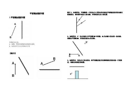 平面镜成像作图