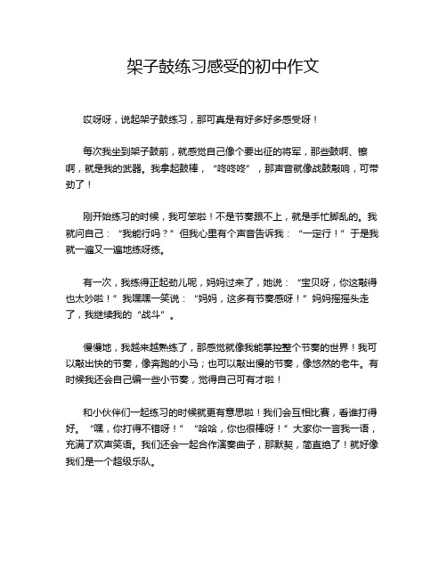 架子鼓练习感受的初中作文