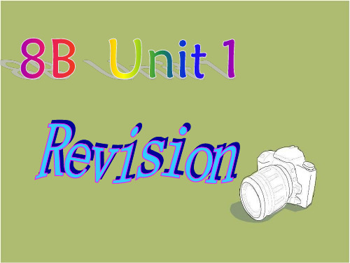 牛津译林版八年级下Unit1 Revision课件