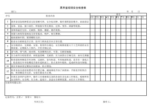 蒸压釜安全自查记录