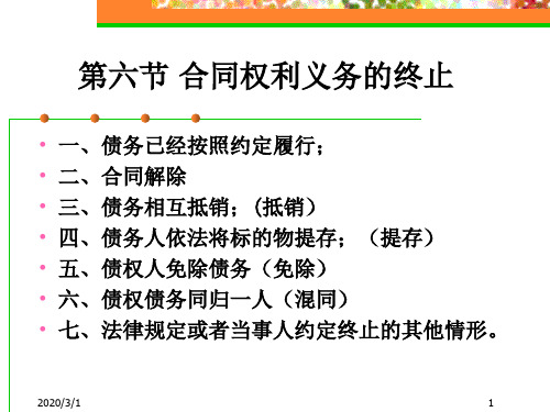 经济法7权义的终止违约