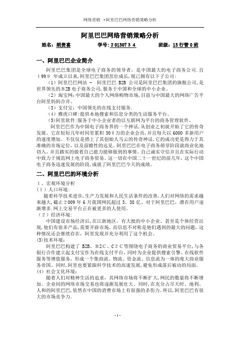 阿里巴巴网络营销分析