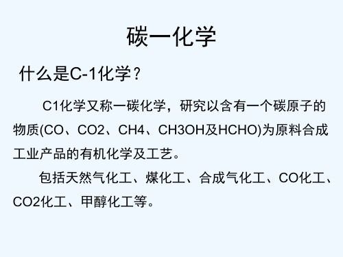 化学工艺学概论-碳一化学资料