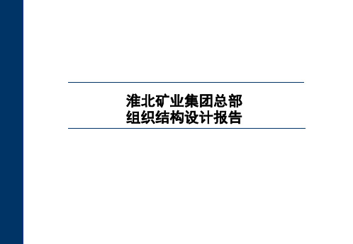 淮北矿业集团总部组织结构设计报告