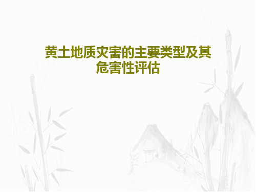 黄土地质灾害的主要类型及其危害性评估共33页