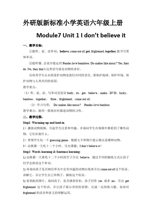 Module 7 Unit1 I don't believe it