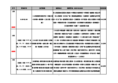 临沂公交车线路与时间表（全）【最新】