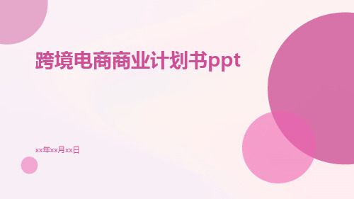 跨境电商商业计划书ppt