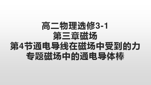 人教版高二物理选修3-1：3.4通电导线在磁场中受到的力 课件