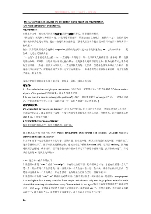 雅思a类大作文第二篇议论文模板以及雅思作文题目分析