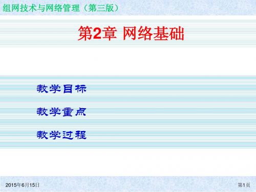 组网技术与网络管理(第三版)ch02简明教程PPT课件