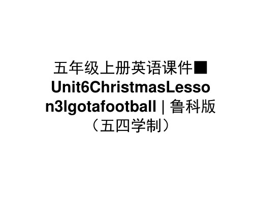 五年级上册英语课件-Unit6ChristmasLesson3Igotafootball∣鲁科版(五