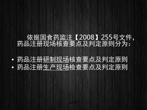 药品注册现场核查要点及判定原则  ppt课件