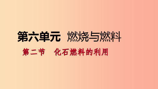 2019年秋九年级化学上册 第六单元 燃烧与燃料 第二节 化石燃料的利用课件(新版)鲁教版PPT