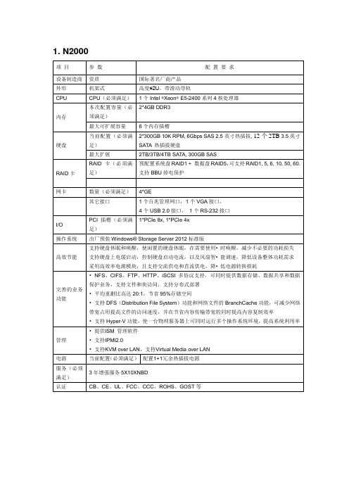 华为N2000 NAS存储系统