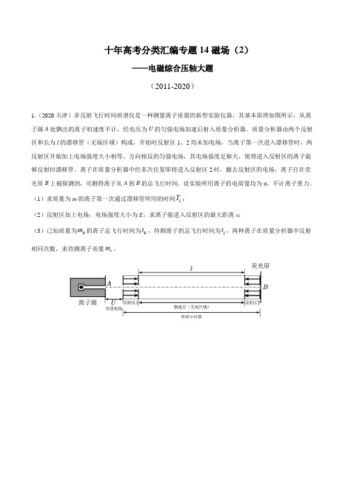 高中物理高考 14 磁场2(原卷版)