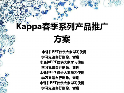 Kappa春季系列产品推广方案