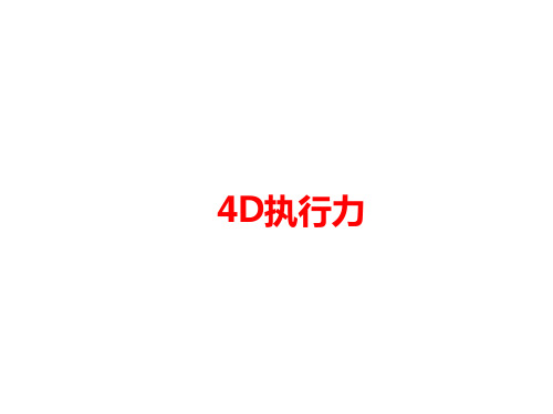 4D执行力