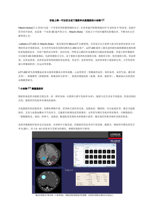 定量区分皮下脂肪和内脏脂肪