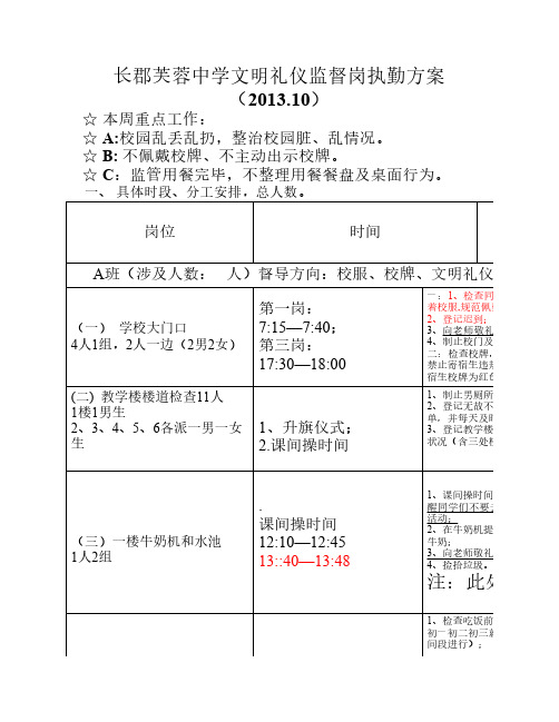 执勤方案(新)