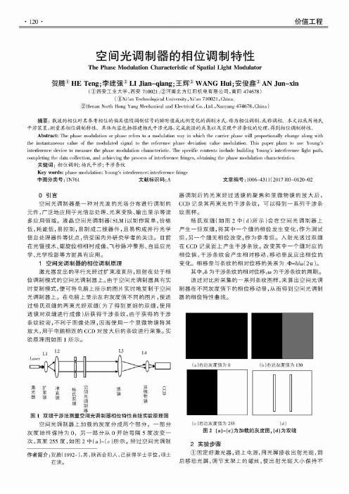 空间光调制器的相位调制特性