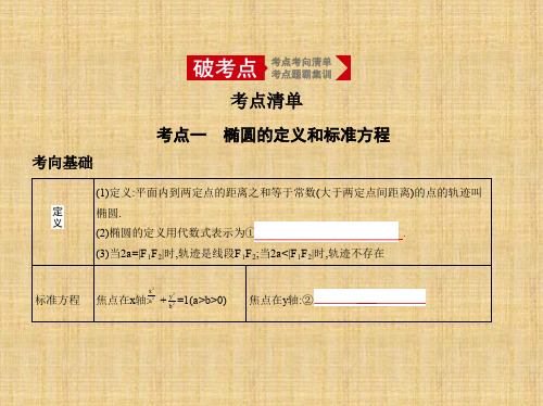 2020年高考天津版高考理科数学          9.3 椭圆及其性质