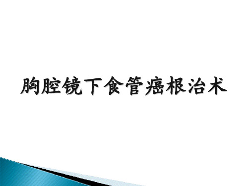 胸腔镜下食管癌根治术