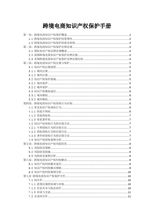 跨境电商知识产权保护手册