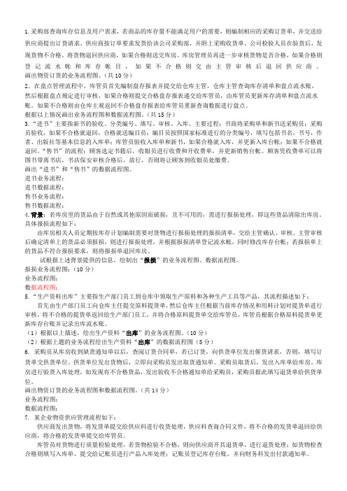 管理信息系统数据流程图和业务流程图